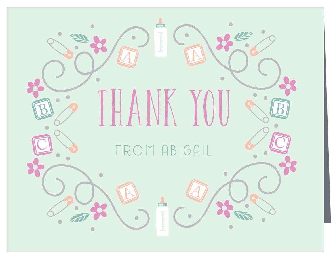 ABC Blocks Baby Shower Thank You Cards