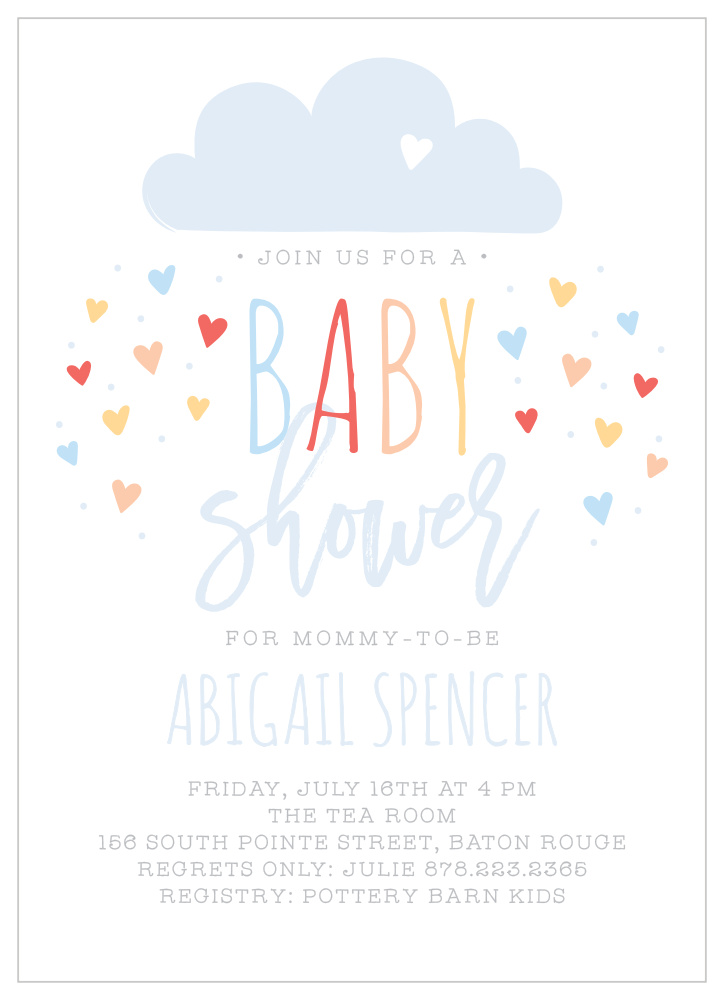 Showered with Love Baby Shower Invitations