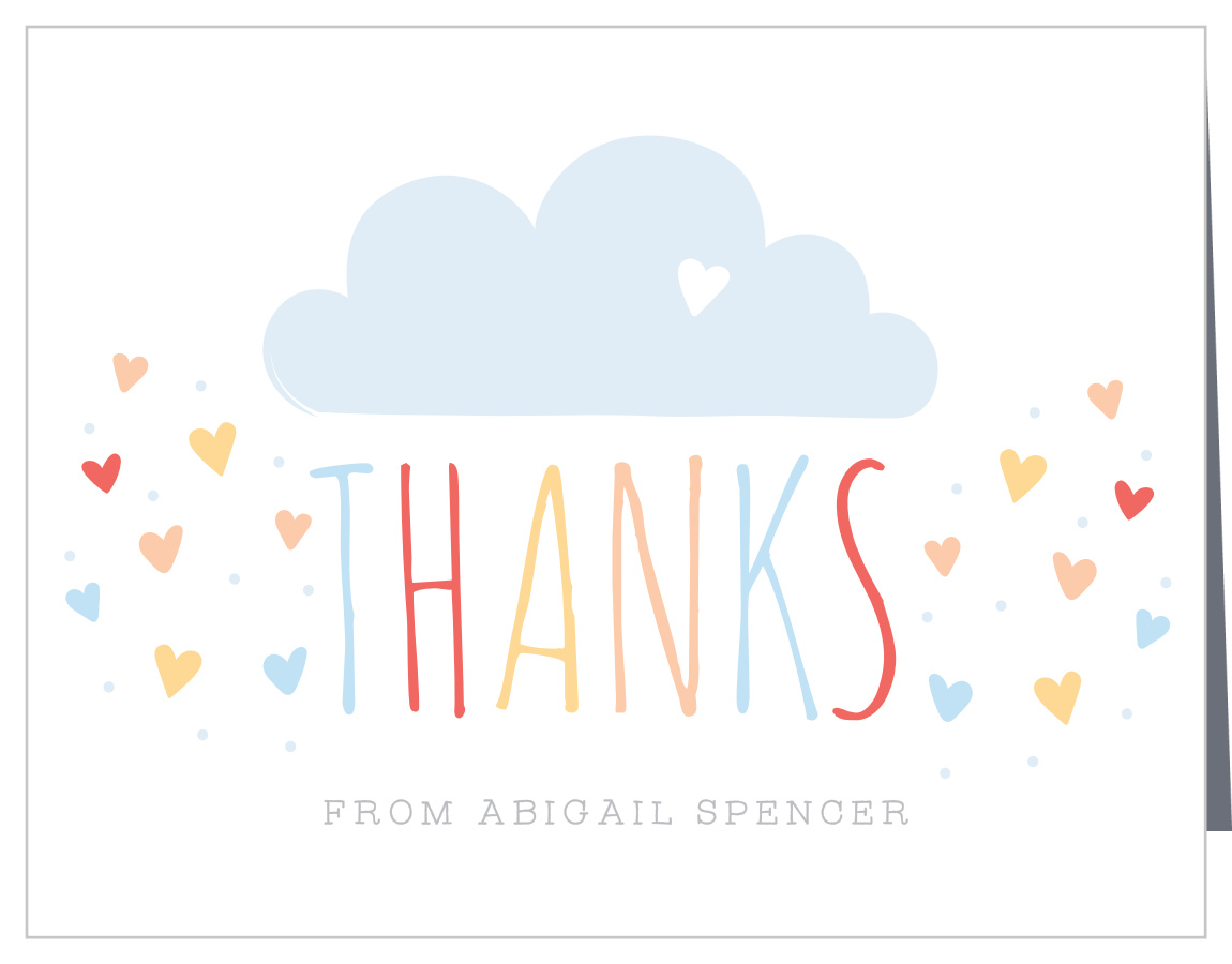 Showered with Love Baby Shower Thank You Cards