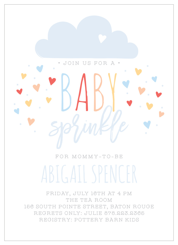 Sprinkled With Love Baby Shower Invitations