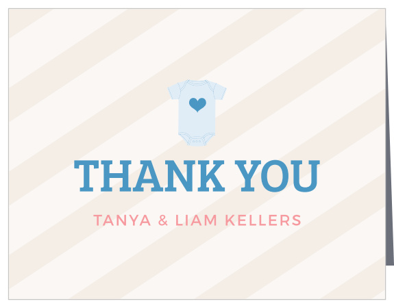 Thank all the guests who attended your gender reveal party with our Big Reveal Thank You Cards.