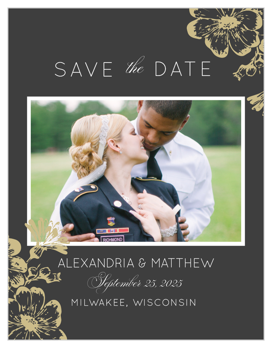 Vintage Blooms Save the Date Cards