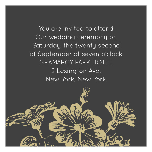 descriptionCreate customized invitations to your elegant wedding ceremony with the Vintage Blooms Ceremony Cards.