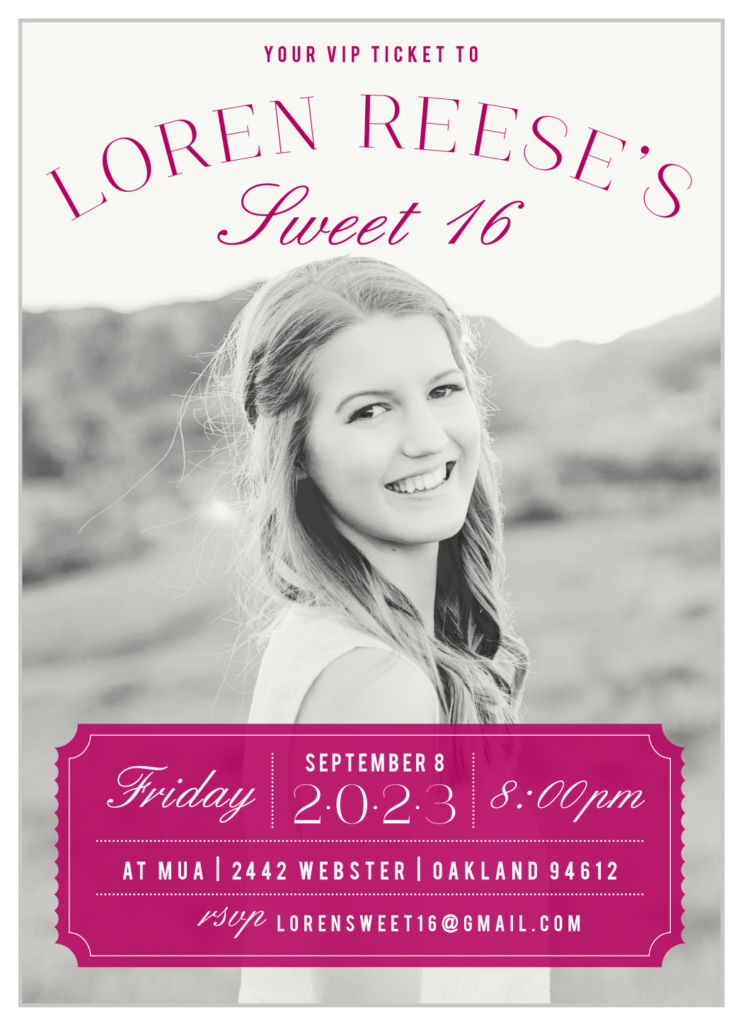 That's The Ticket Sweet Sixteen Invitations by Basic Invite