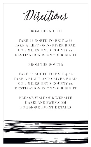 Stay on top of the trends while guiding guests to your high fashion wedding venue with the Haute Couture Direction Cards.