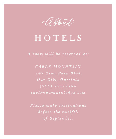 Help your guests find the perfect place to stay with our Elegant Gerber Daisy Accommodation Cards.