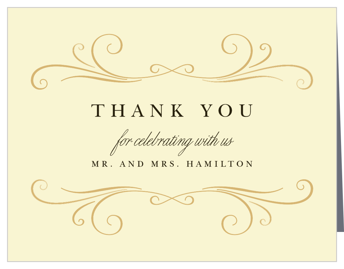 Old World Vintage Wedding Thank You Cards