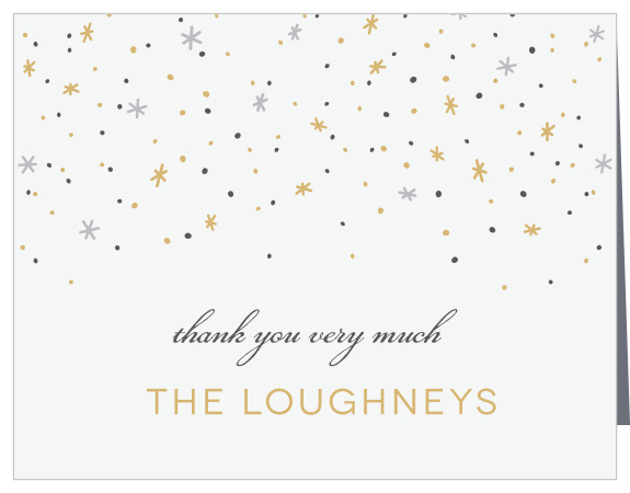 Thank friends and family for attending your magical party with the Twilight Twinkle Foil Thank You Cards.