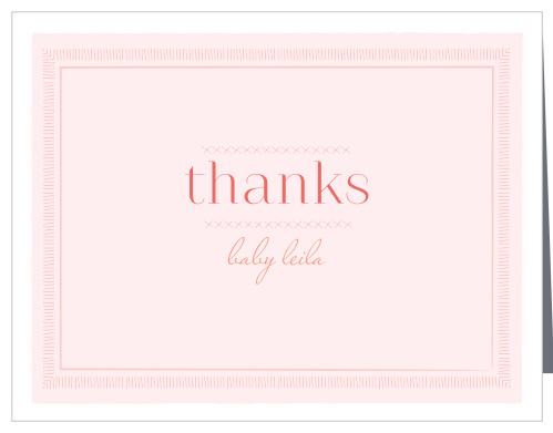 Baby Blanket Girl Baby Shower Thank You Cards