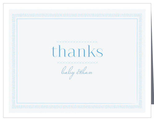 Baby Blanket Boy Baby Shower Thank You Cards