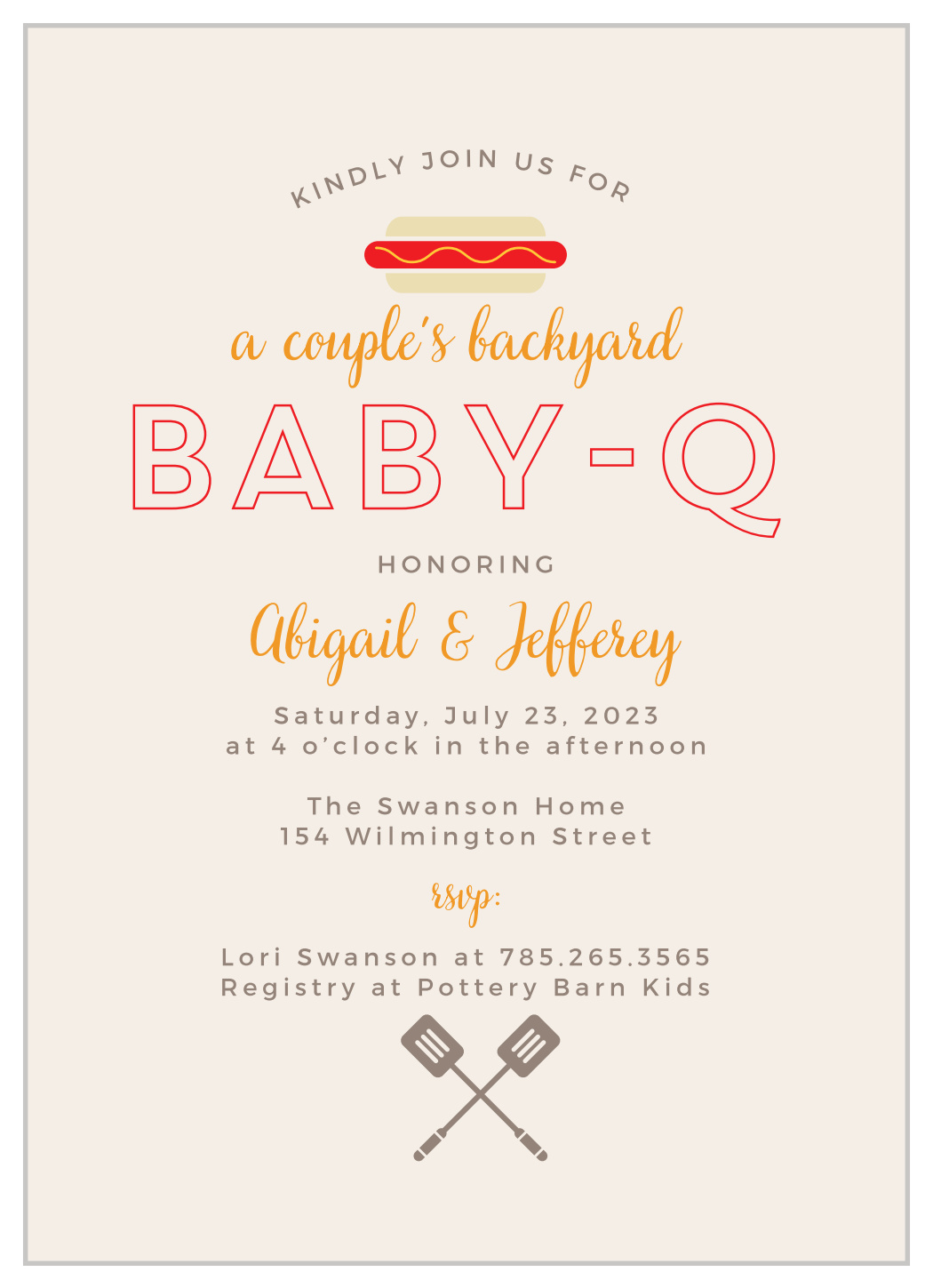 Baby-Q Baby Shower Invitations