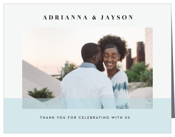 Show your appreciation in style with our Sheer Stripe Wedding Thank You Cards.