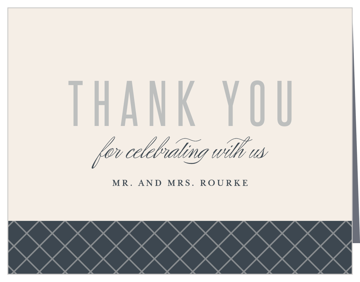 Traditionally Formal Wedding Thank You Cards