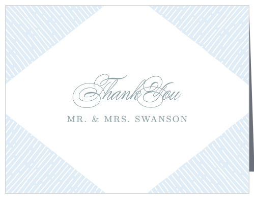 Rays emanate from a diamond frame on the Dazzling Diamond Thank You Cards.