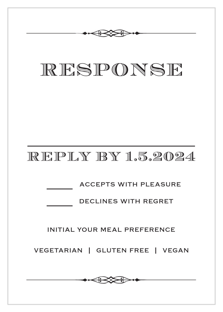 Lovely Vintage Response Cards