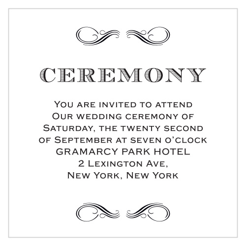 Create ceremony invites with the look of times gone past using the Lovely Vintage Ceremony Cards.