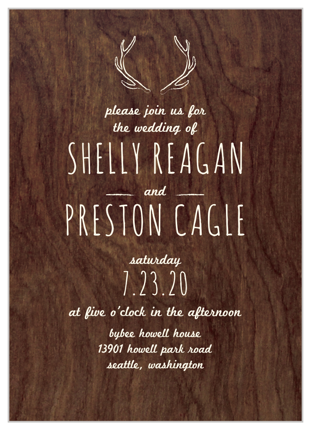 Back Country Wedding Invitations