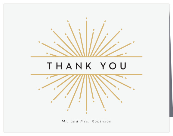Modern and elegant, the Ornamental Badge Wedding Thank You Cards will let your guests know just how grateful you are for their love and support!