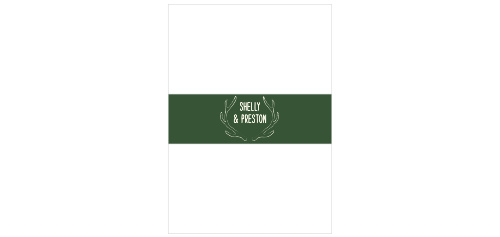 Bundle your rustic wedding stationery with the Back Country Belly Bands.