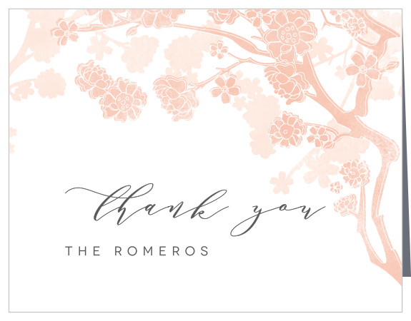 Show your supporters all how much they mean with our Tree Blossoms Wedding Thank You Cards.