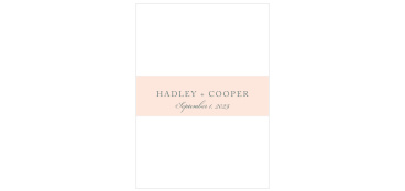 The Floral Frame Foil Belly Bands add a whimsical touch to your wedding stationery.