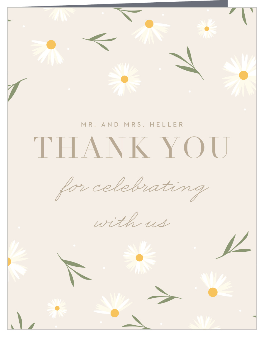 Falling Daisies Wedding Thank You Cards
