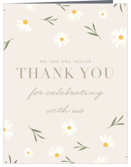 Our Falling Daisies is a "fresh" take on thank you cards.  