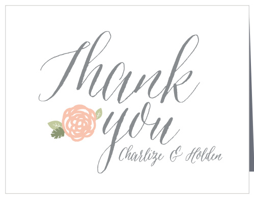 Neutral Chic Wedding Thank You Cards
