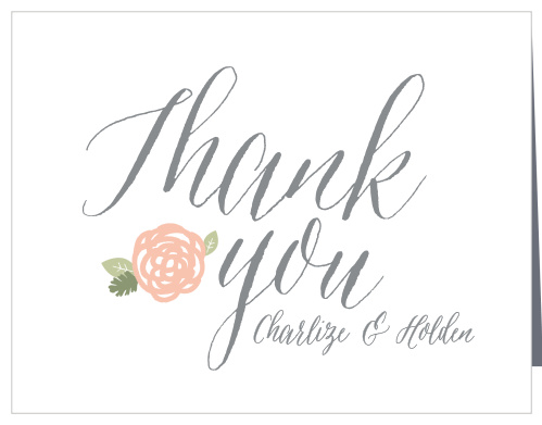Convey your gratitude with the romantic style of the Neutral Chic Thank You Cards. 