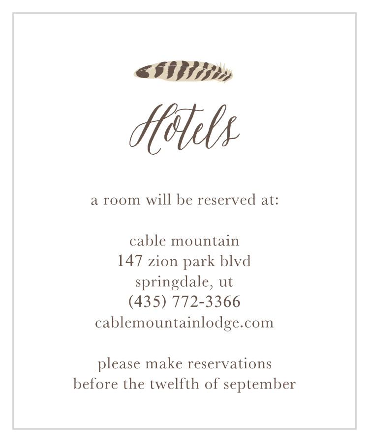 Bohemian Floral Accommodation Cards