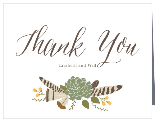 Convey your gratitude with the free-spirited design of the Bohemian Floral Thank You Cards. 