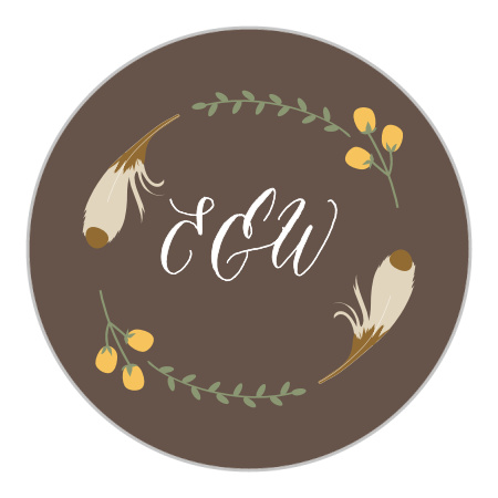 Bohemian Floral Wedding Stickers