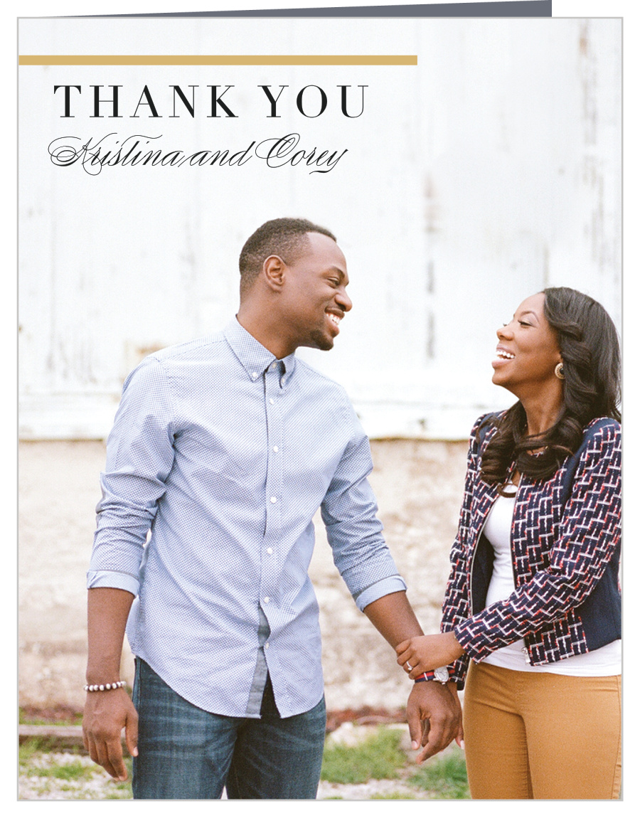 Classic Sophistication Wedding Thank You Cards