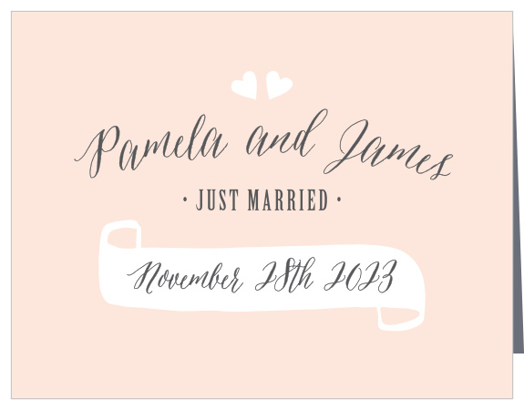 Remind guests of your beautifully romantic wedding with the Floating Ribbon Thank You Cards.