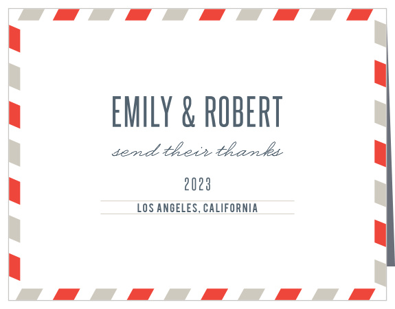 Convey your gratitude with the resto stylings of the Antique Airmail Thank You Cards.