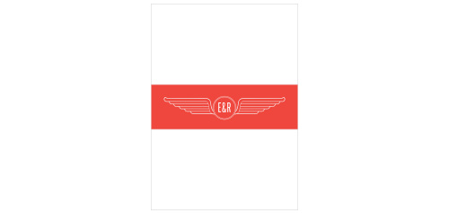 Add your initials to the illustrated style of the Antique Airmail Belly Bands.