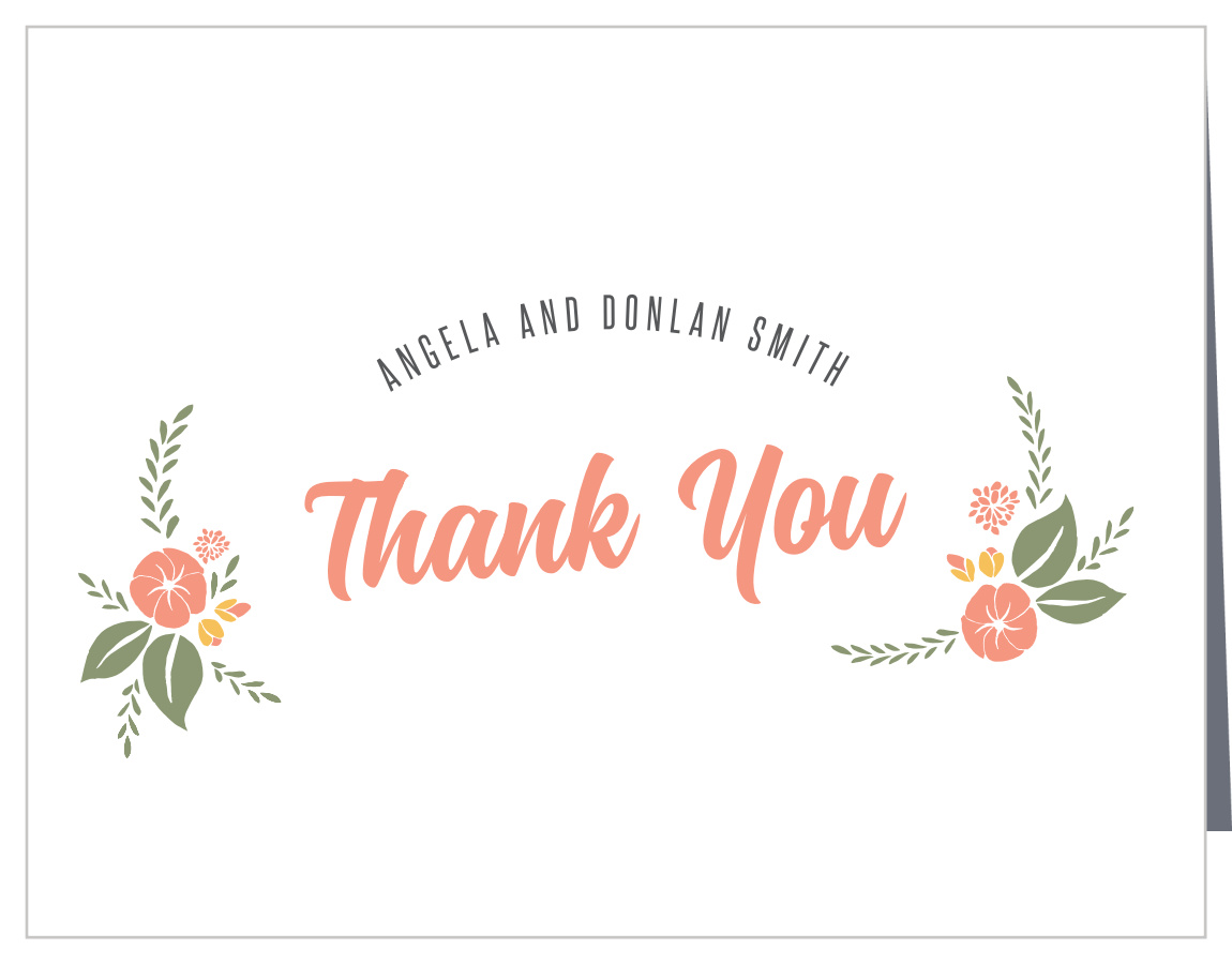 Floral Charm Wedding Thank You Cards