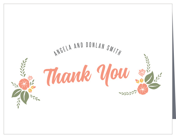 Keep the charming, warm design of your wedding going with the Floral Charm Thank You Cards. 
