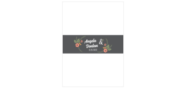 Surround your names and wedding date with the charming embellishments of the Floral Charm Belly Bands.