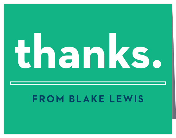 Share your thanks confidently with the Bold Sixteen Thank You Cards.