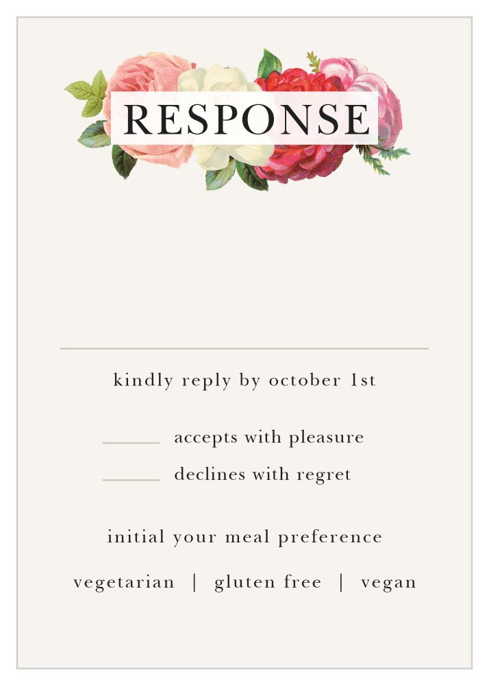 Vintage Florals Response Cards