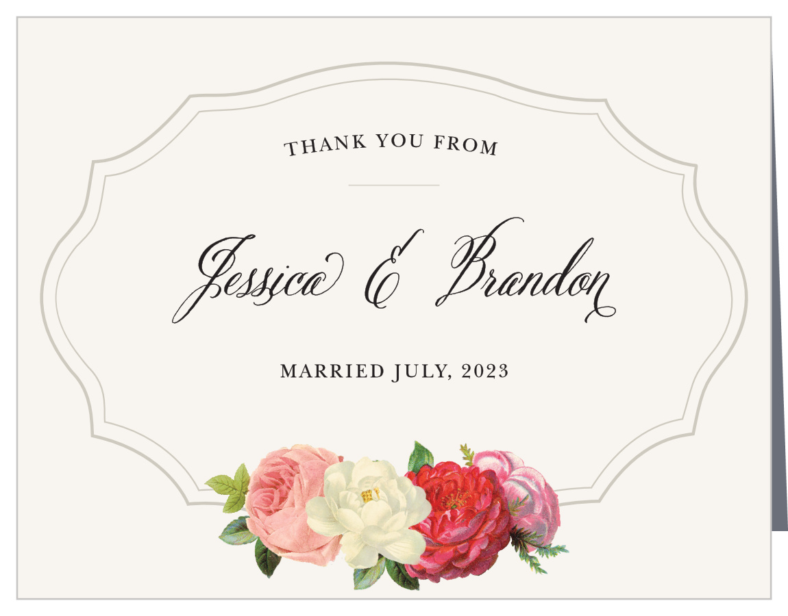 Vintage Florals Wedding Thank You Cards