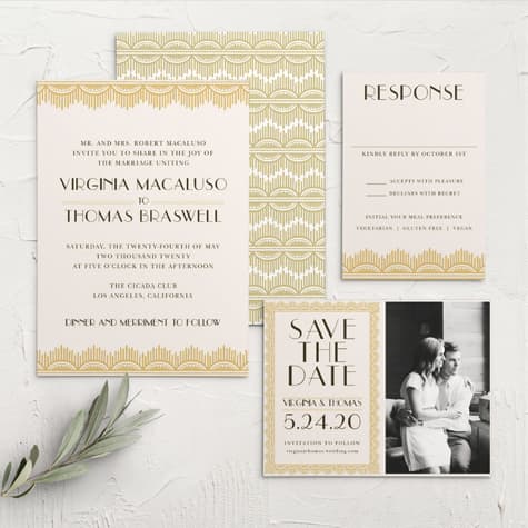 Roaring Twenties Wedding Invitations