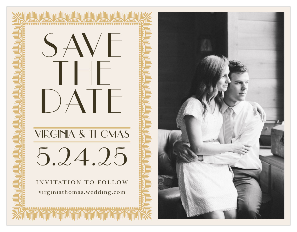 Roaring Twenties Foil Save the Date Magnets