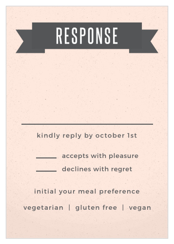 All Aboard for the wedding of your dreams! The All Aboard Response Cards, with their stylish ribbon, will allow your guest to let you know if they will be climbing aboard for the wedding festivities.