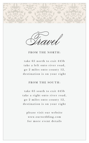 Damask Border Direction Cards