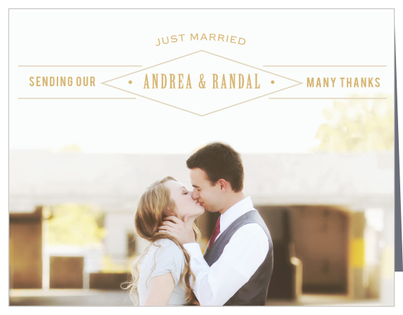 Share a photo and your gratitude with the Diamond Field Foil Thank You Cards.