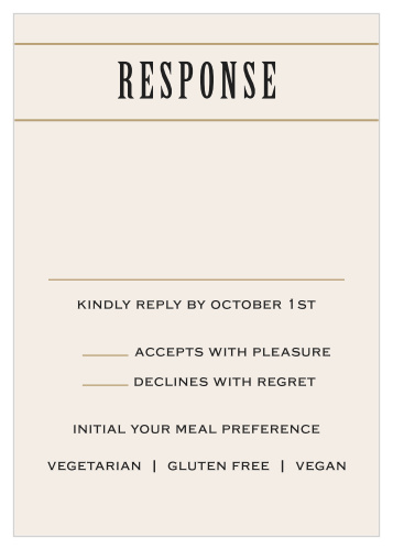 Gather RSVP with the contemporary elegance of the Diamond Field Response Cards.