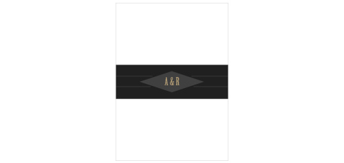 Bundle your wedding stationery with the contemporary elegance of the Diamond Field Belly Bands.