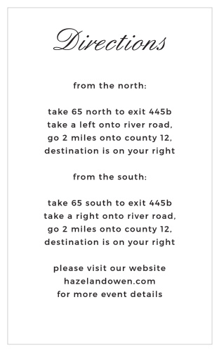 A smooth script titles the top of our State of Mind Direction Cards, while your step-by-step directions are written in a cool, clean typeface that's easy to read.